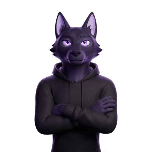 Ryn, the Grynd wolf, arms crossed